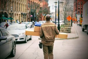 man delivering packages