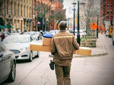 man delivering packages